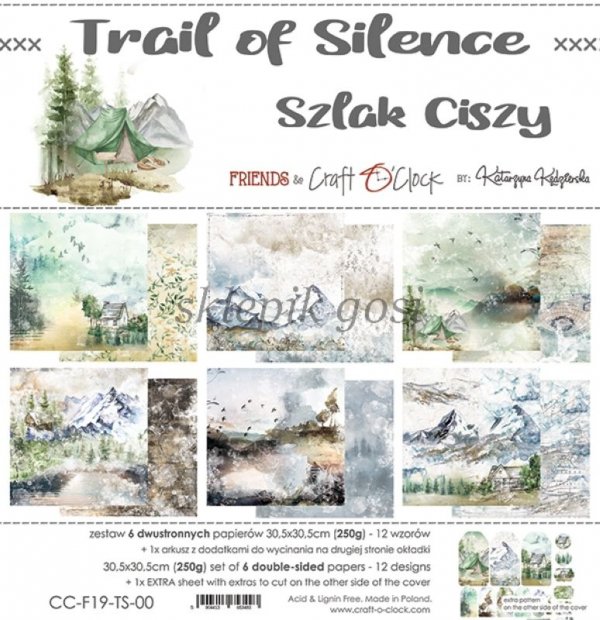 451 Set papiers 12x12 Trail of Silence CC-F19-TS-00 Isaleocrea Saint Pourçain sur Sioule Allier Auvergne