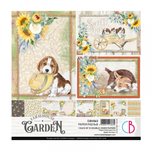 427 Set papiers 8x8 Farmhouse Garden cnh063 Isaleocrea Saint Pourçain sur Sioule Allier Auvergne